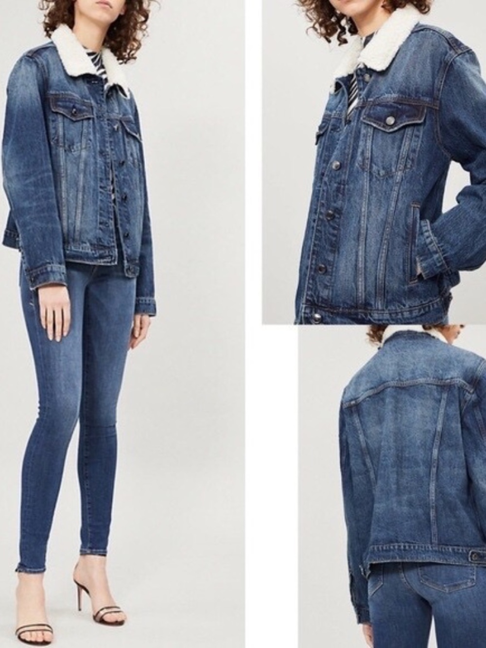 ✨NWT✨ GOOD AMERICAN Oversize Boyfriend Denim Jacket Size 0/0